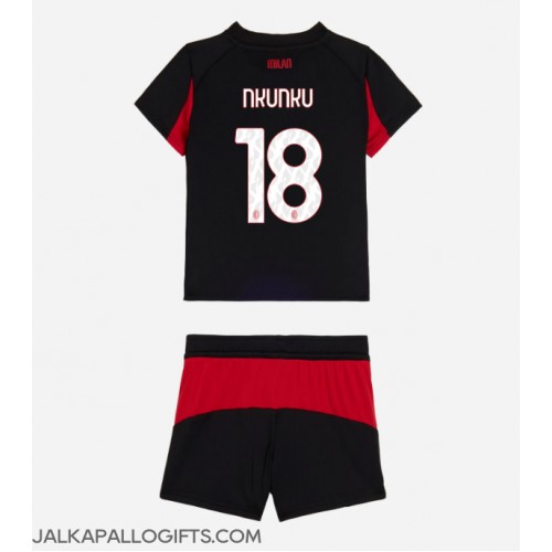 AC Milan Christopher Nkunku #18 Koti Peliasu Lasten 2025-26 Lyhythihainen (+ Lyhyet housut)